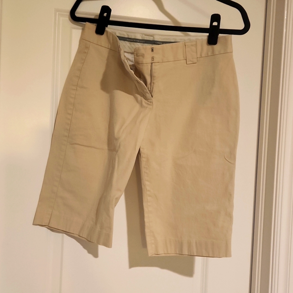 Express tan bermuda shorts